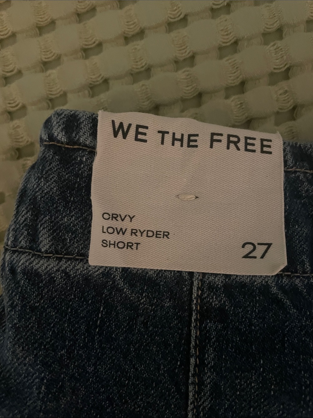 We The Free Dark Indigo Pleated Denim Shorts - Picture 3 of 3